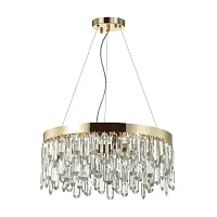 Люстра подвесная Dakisa 4986/6 Odeon Light прозрачная на 6 ламп, основание золотое в стиле современный Люстра подвесная Dakisa 4986/6 Odeon Light прозрачная на 6 ламп, основание золотое в стиле современный